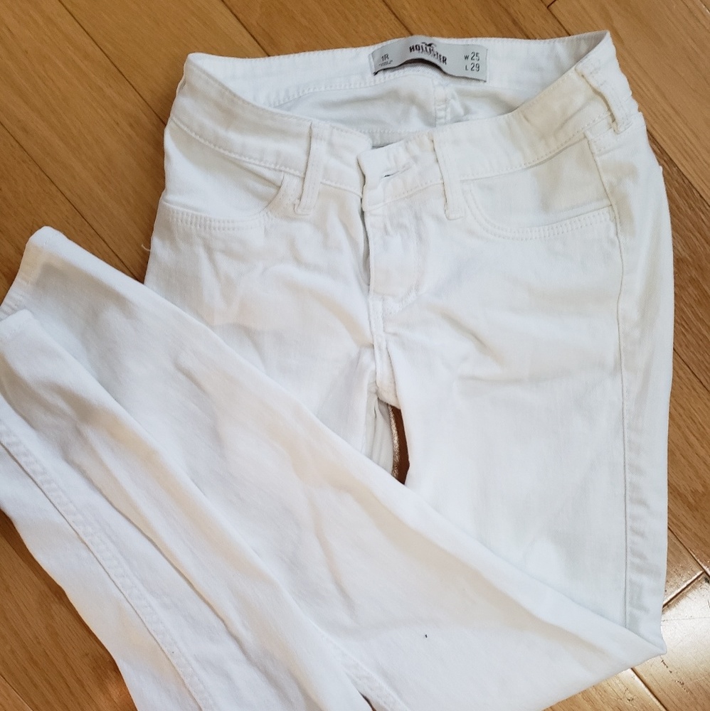 Hollister size 1 white jeans